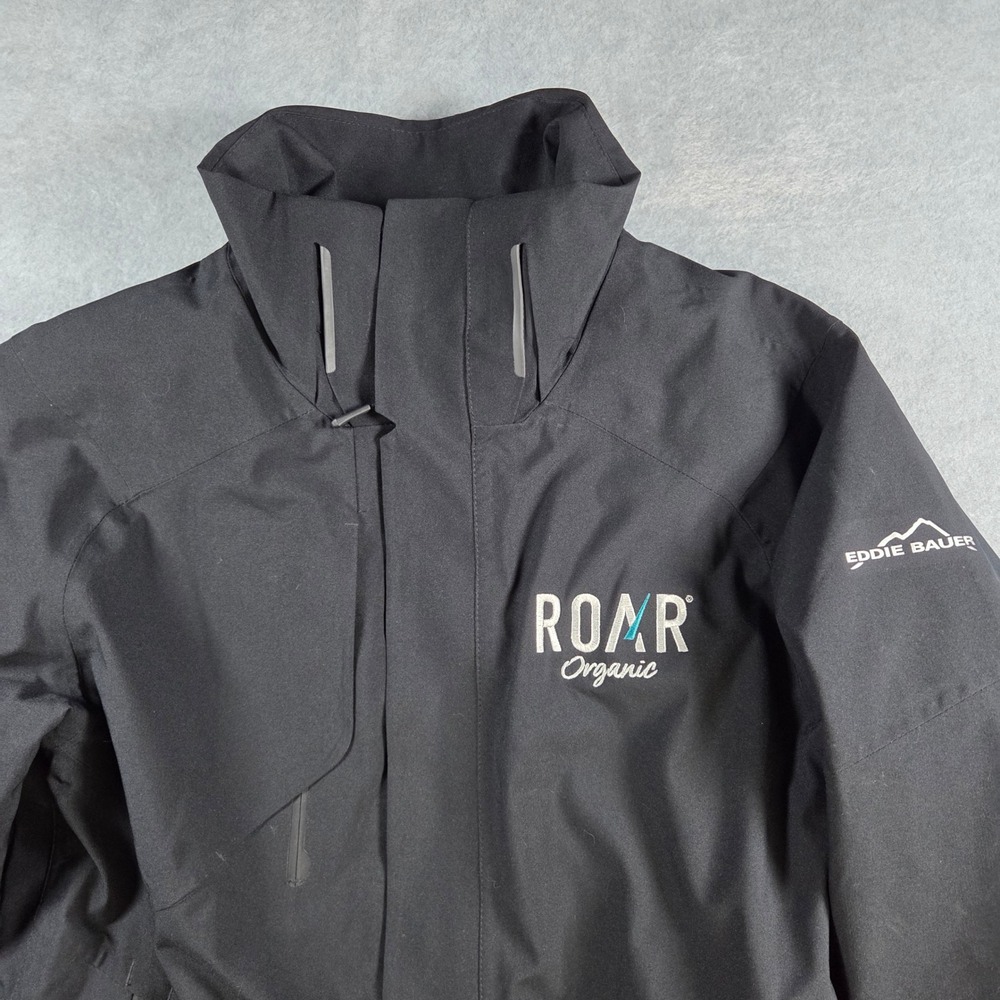 Eddie Bauer Weatheredge Jacket Mens Small Black Technical Shell Hooded